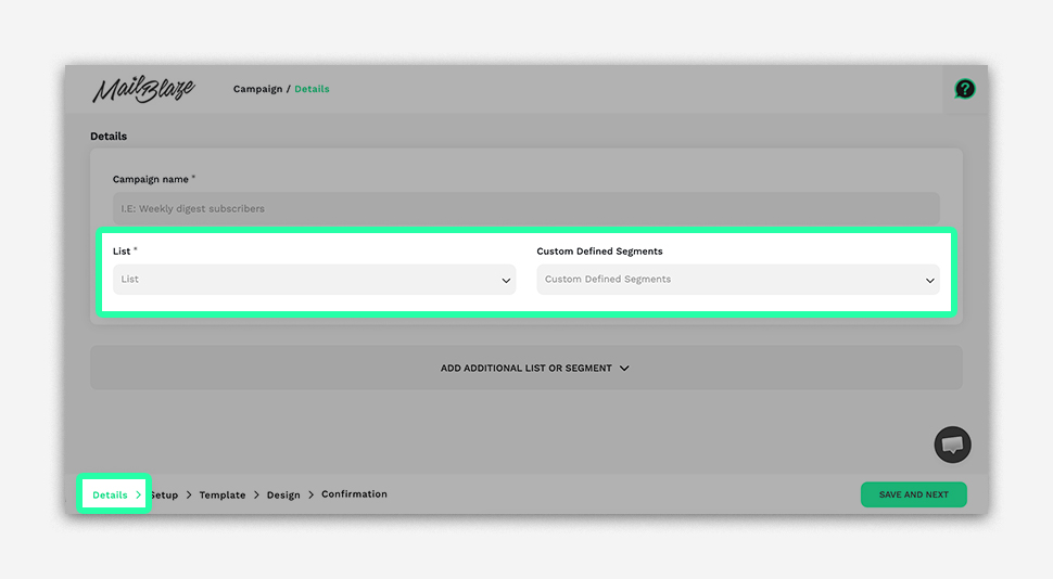 Custom Defined Segment