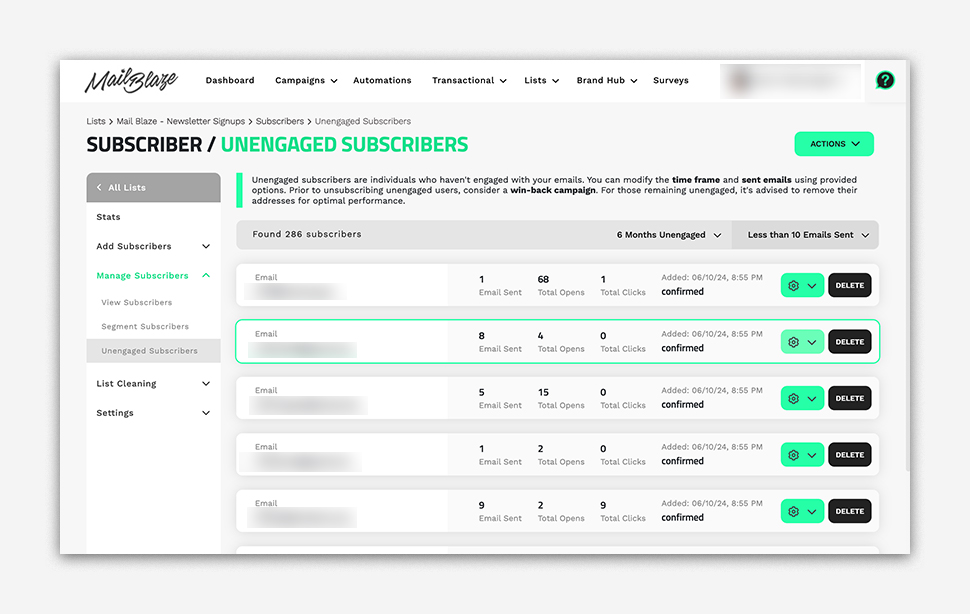 EMAIL SENT TOTAL OPENS