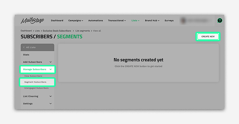 Create Segment