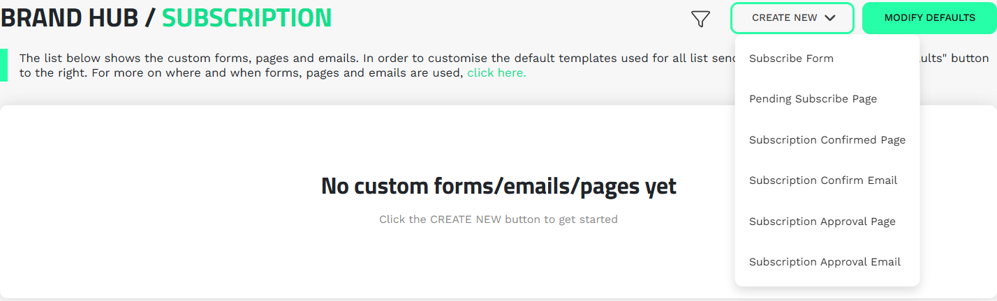Subscribe form