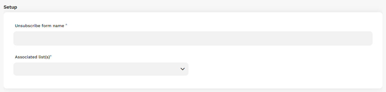 Unsubscribe Form
